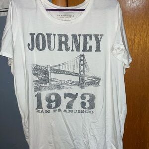 White Graphic T-Shirt with San Francisco Print